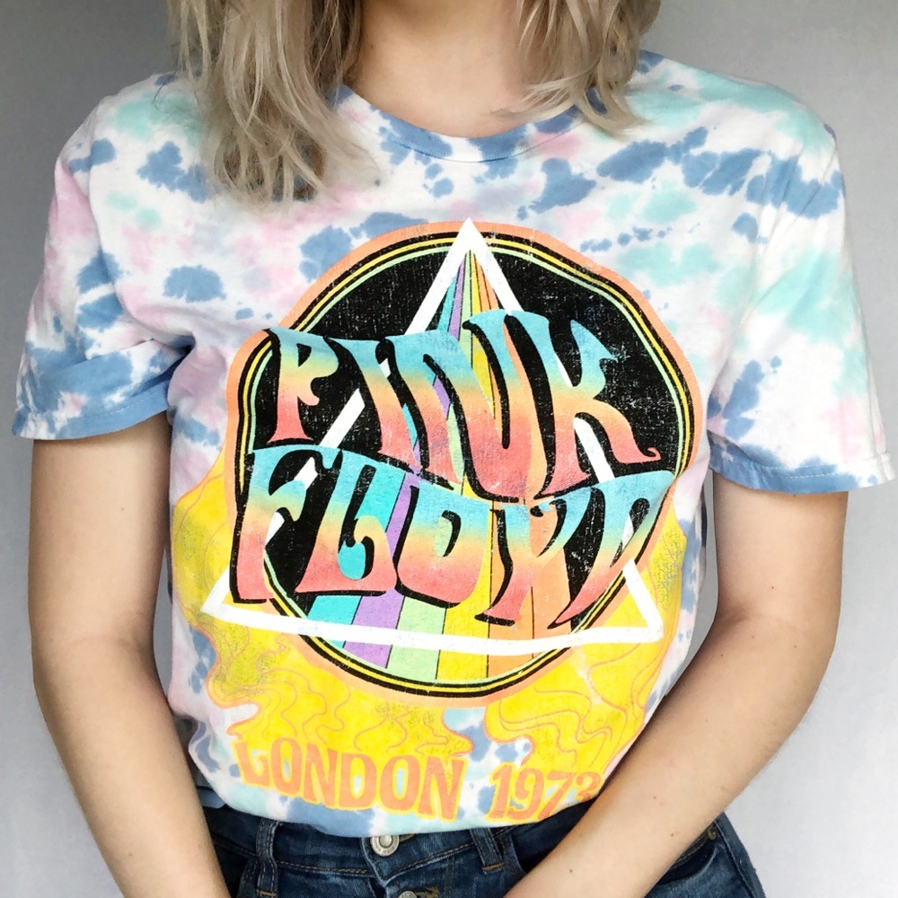 Pink Floyd NWOT Tie Dye Graphic Tee - Picture 3 of 5